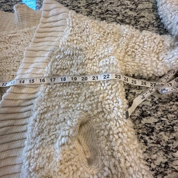 ANTHROLOPOLGIE SLEEPING ON SNOW OPEN WOOL BLEND POPCORN KNIT CARDIGAN SIZE S K13 - Picture 8 of 10